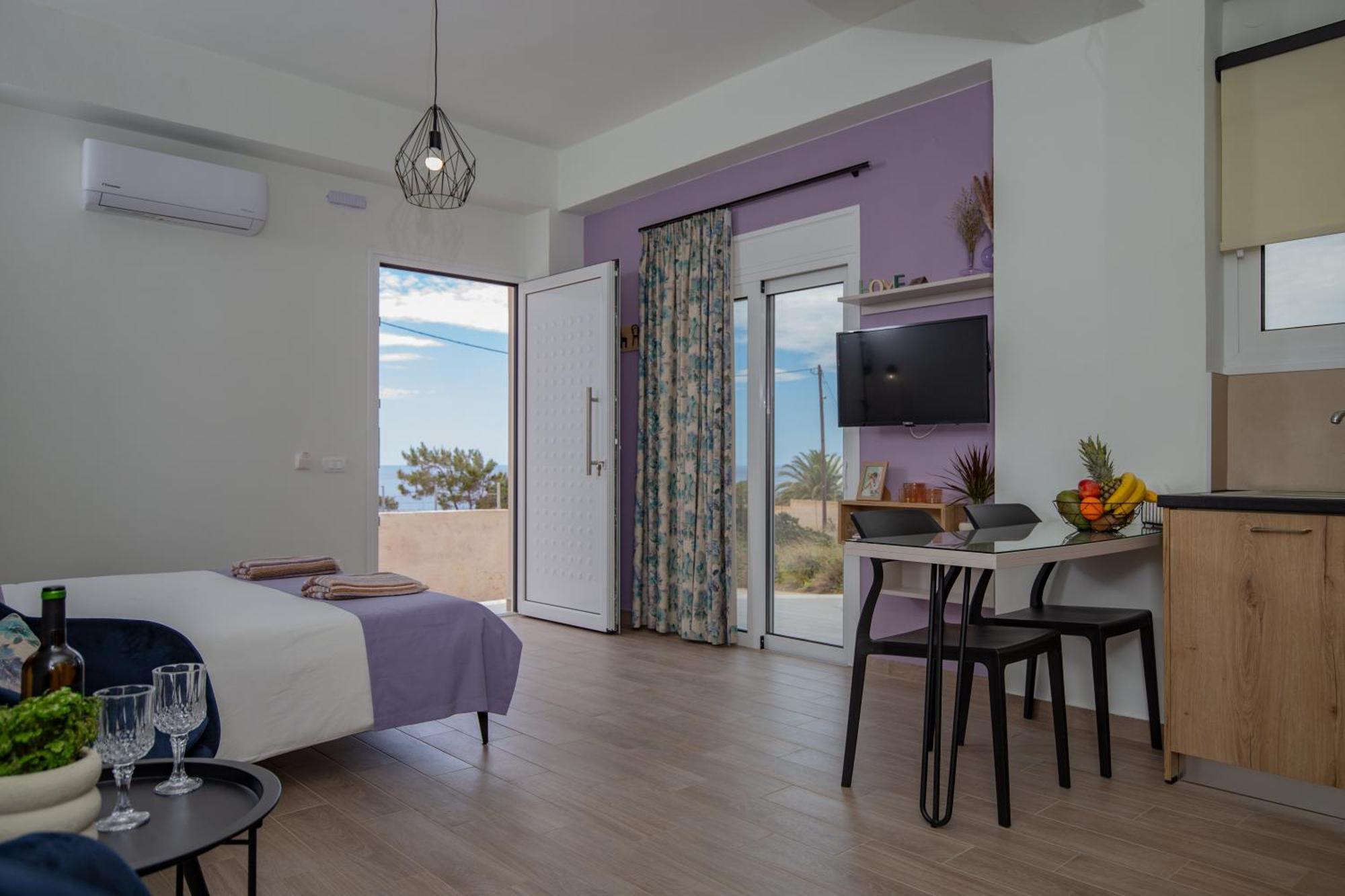 Studio Athena With Panoramic View Of Makrygialos Pilalímata Exterior foto